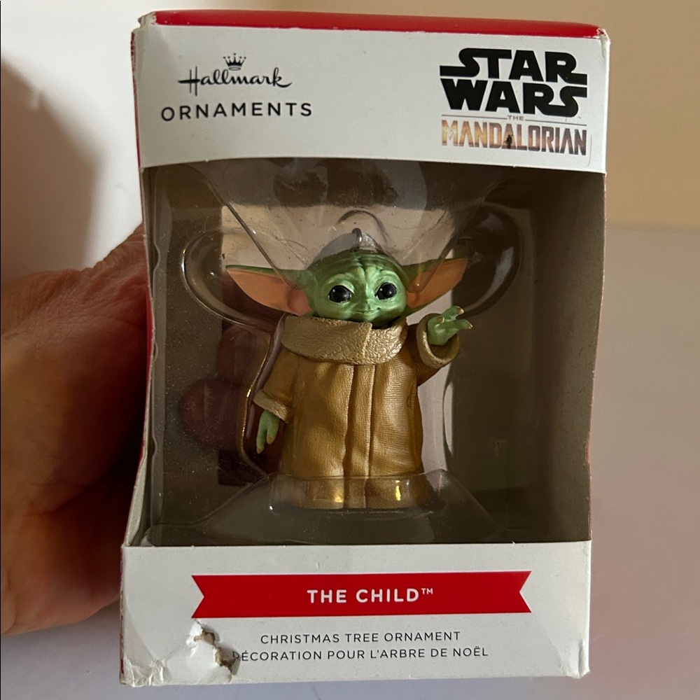 NIB Hallmark Ornament Star Wars Mandalorian The Child. Never opened. Box dented